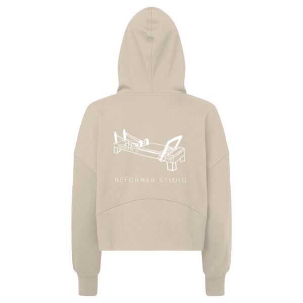 1/2 zip cropped hoodie - studio X  Thumbnail