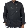 Long Sleeve Chef's Jacket (BK) Thumbnail