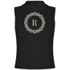 Women's high neck crop vest Thumbnail